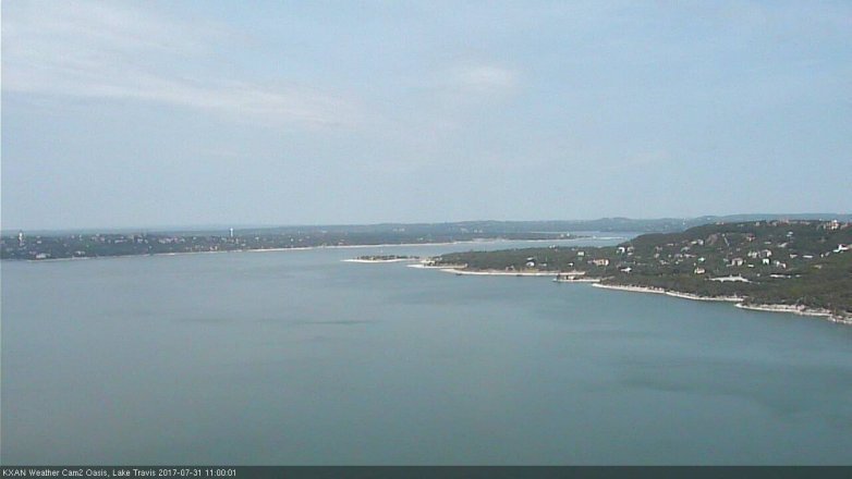 Lake Travis webcam, July 31, 2017 10:25 AM CT