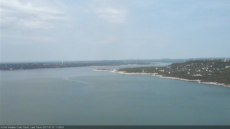 Lake Travis webcam, July 31, 2017 10:40 AM CT
