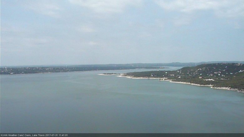 Lake Travis webcam, July 31, 2017 11:10 AM CT