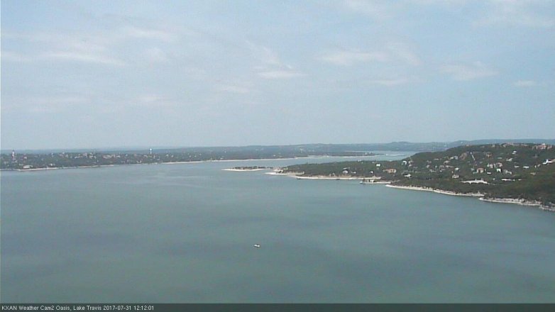 Lake Travis webcam, July 31, 2017 11:20 AM CT