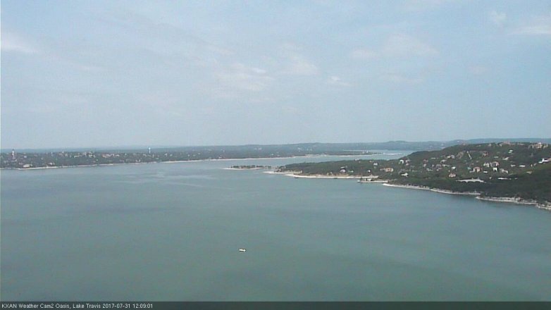 Lake Travis webcam, July 31, 2017 11:25 AM CT