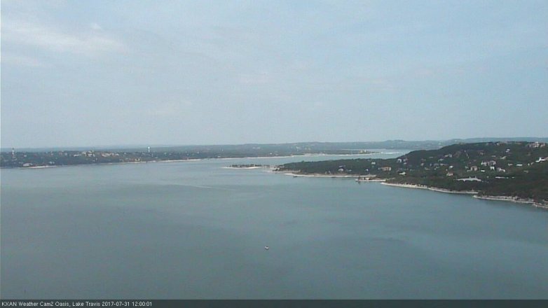 Lake Travis webcam, July 31, 2017 11:30 AM CT