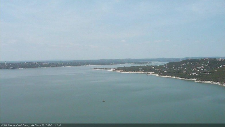 Lake Travis webcam, July 31, 2017 11:45 AM CT