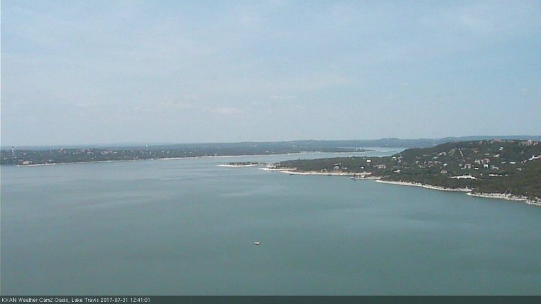 Lake Travis webcam, July 31, 2017 12:05 PM CT