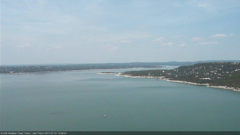 Lake Travis webcam, July 31, 2017 12:25 PM CT
