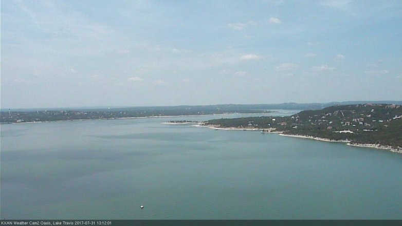 Lake Travis webcam, July 31, 2017 12:40 PM CT