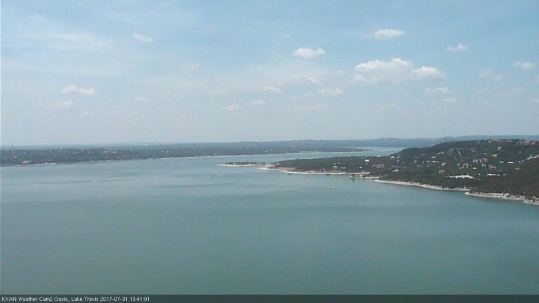 Lake Travis webcam, July 31, 2017 12:45 PM CT
