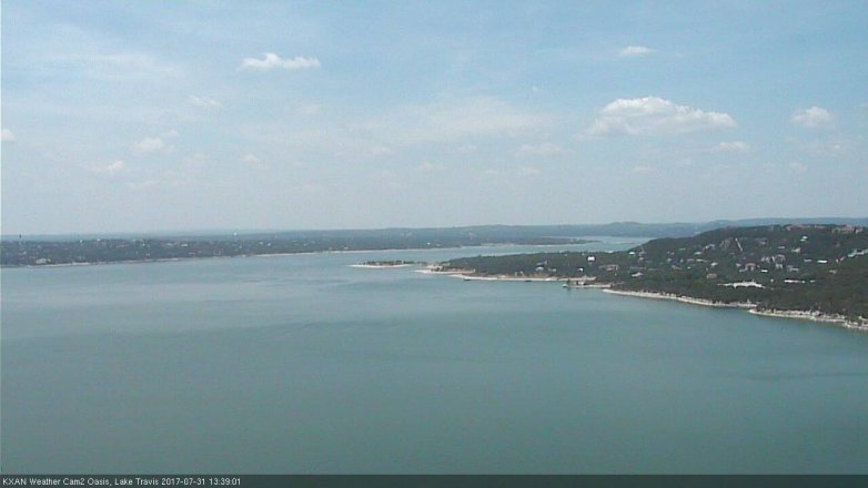 Lake Travis webcam, July 31, 2017 1:05 PM CT
