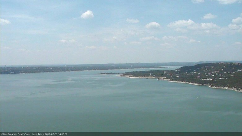 Lake Travis webcam, July 31, 2017 1:20 PM CT