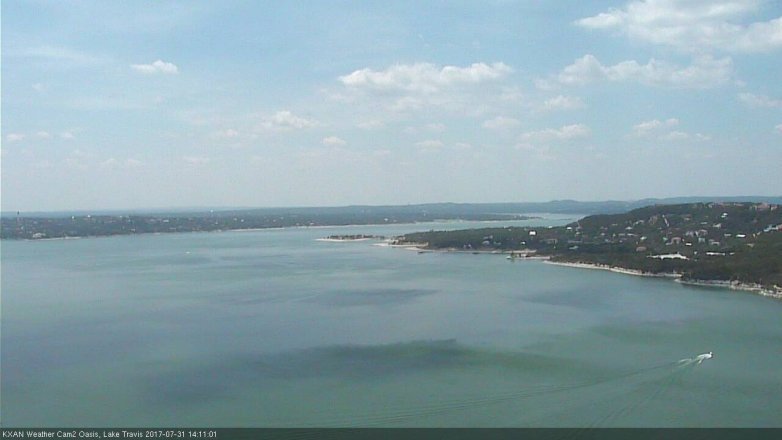 Lake Travis webcam, July 31, 2017 1:30 PM CT