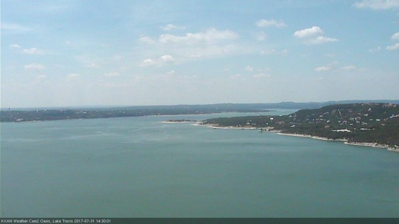 Lake Travis webcam, July 31, 2017 1:35 PM CT