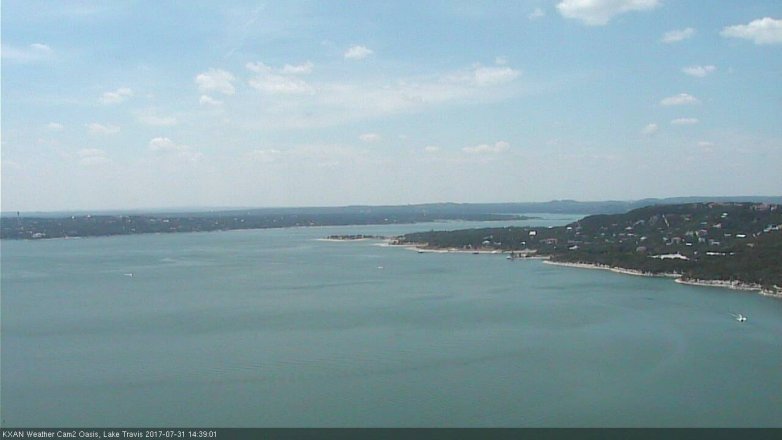 Lake Travis webcam, July 31, 2017 1:50 PM CT