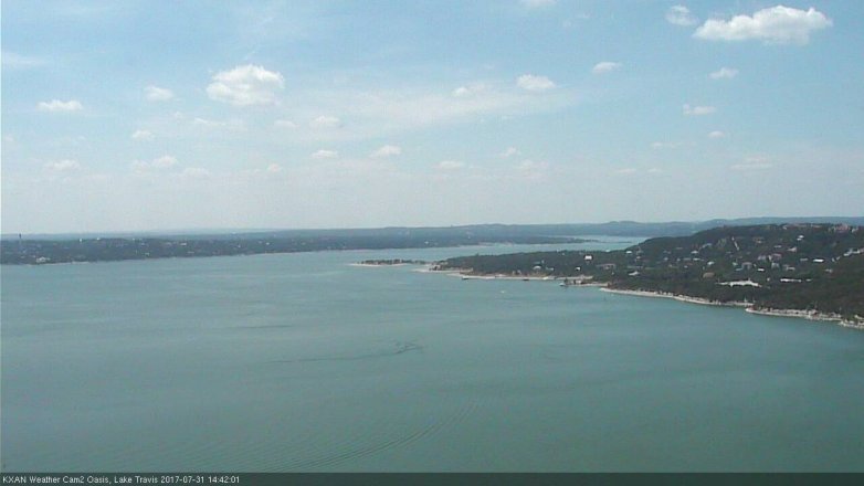 Lake Travis webcam, July 31, 2017 1:55 PM CT