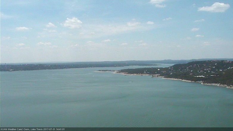 Lake Travis webcam, July 31, 2017 2:05 PM CT