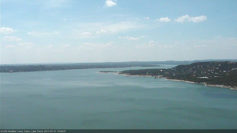 Lake Travis webcam, July 31, 2017 2:15 PM CT