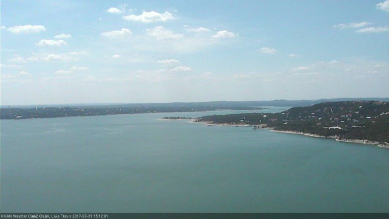 Lake Travis webcam, July 31, 2017 2:20 PM CT