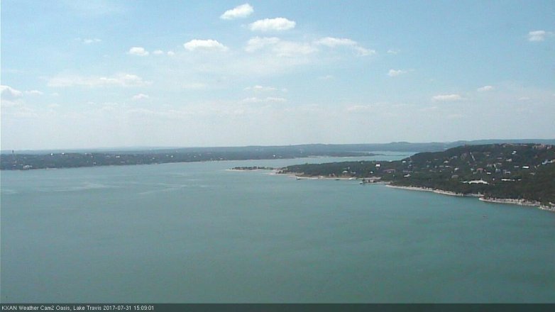 Lake Travis webcam, July 31, 2017 2:30 PM CT