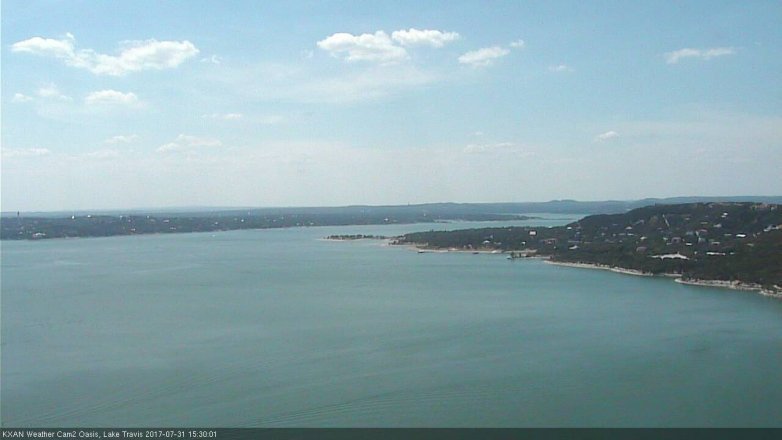 Lake Travis webcam, July 31, 2017 2:45 PM CT