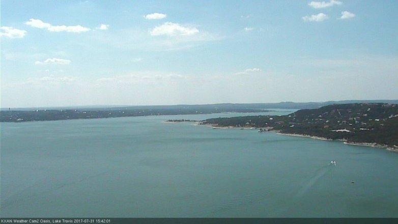 Lake Travis webcam, July 31, 2017 3:00 PM CT