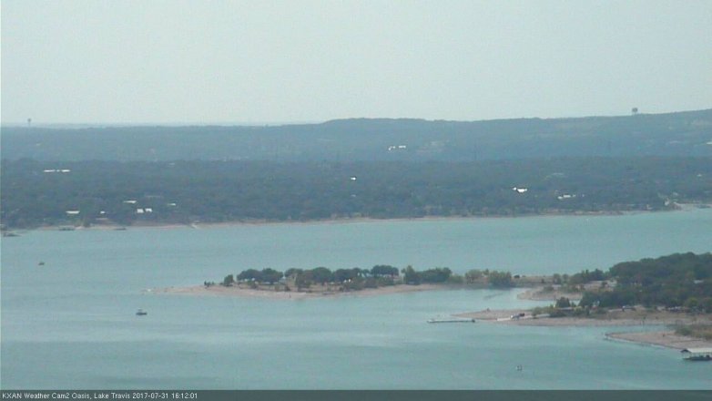 Lake Travis webcam, July 31, 2017 3:20 PM CT