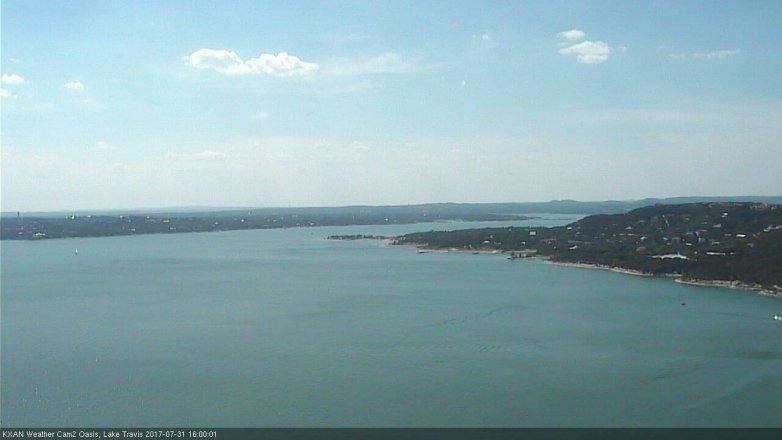 Lake Travis webcam, July 31, 2017 3:25 PM CT