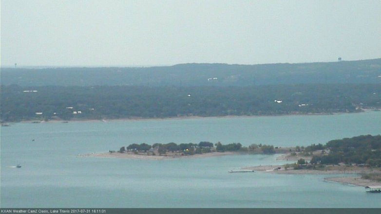 Lake Travis webcam, July 31, 2017 3:30 PM CT