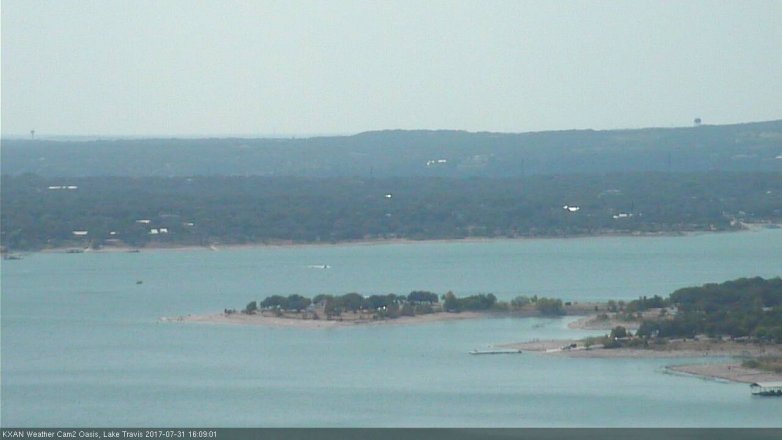 Lake Travis webcam, July 31, 2017 3:35 PM CT