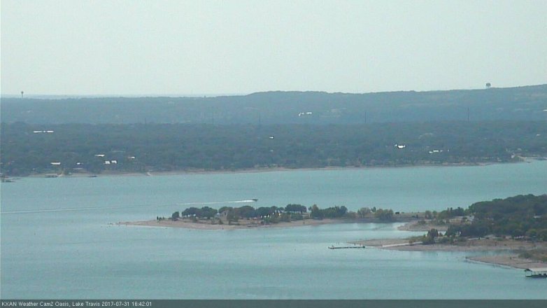 Lake Travis webcam, July 31, 2017 3:55 PM CT