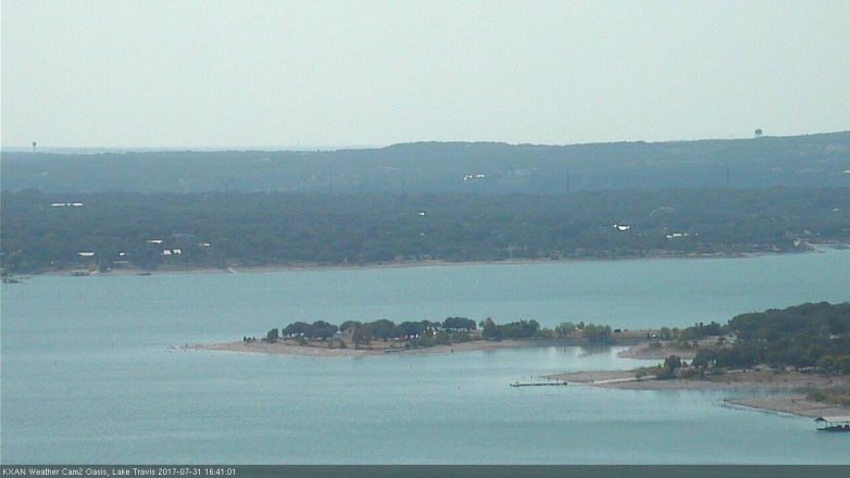 Lake Travis webcam, July 31, 2017 4:05 PM CT