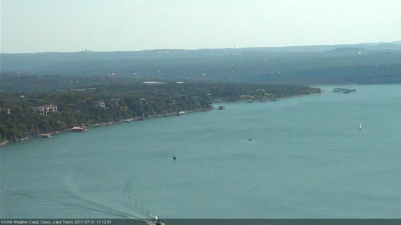 Lake Travis webcam, July 31, 2017 4:30 PM CT