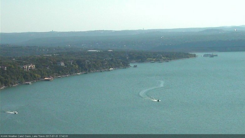 Lake Travis webcam, July 31, 2017 4:55 PM CT