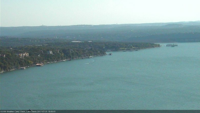 Lake Travis webcam, July 31, 2017 5:05 PM CT