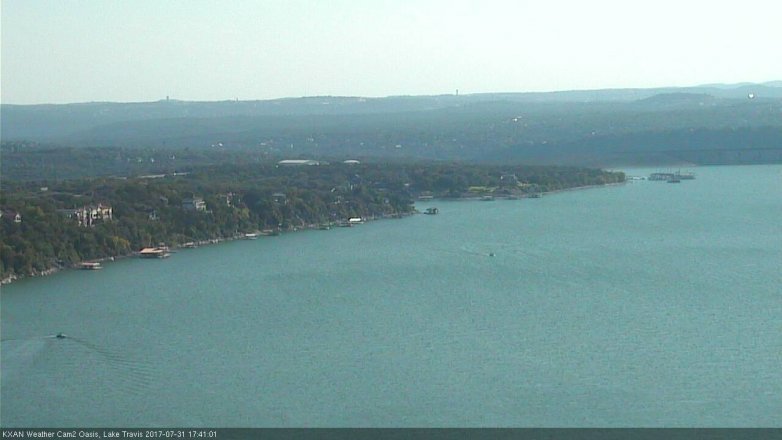 Lake Travis webcam, July 31, 2017 5:10 PM CT