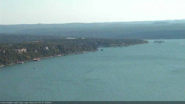 Lake Travis webcam, July 31, 2017 5:30 PM CT
