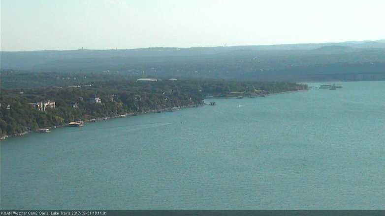 Lake Travis webcam, July 31, 2017 5:40 PM CT