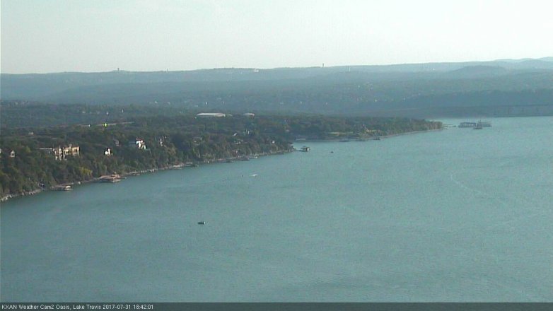 Lake Travis webcam, July 31, 2017 5:55 PM CT