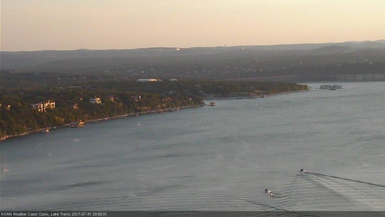 Lake Travis webcam, July 31, 2017 7:25 PM CT
