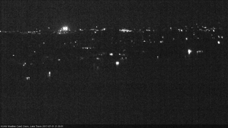 Lake Travis webcam, July 31, 2017 8:45 PM CT
