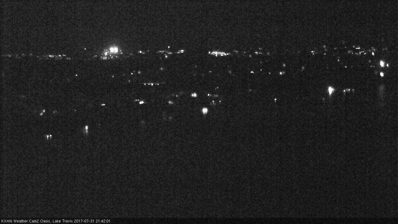 Lake Travis webcam, July 31, 2017 9:00 PM CT