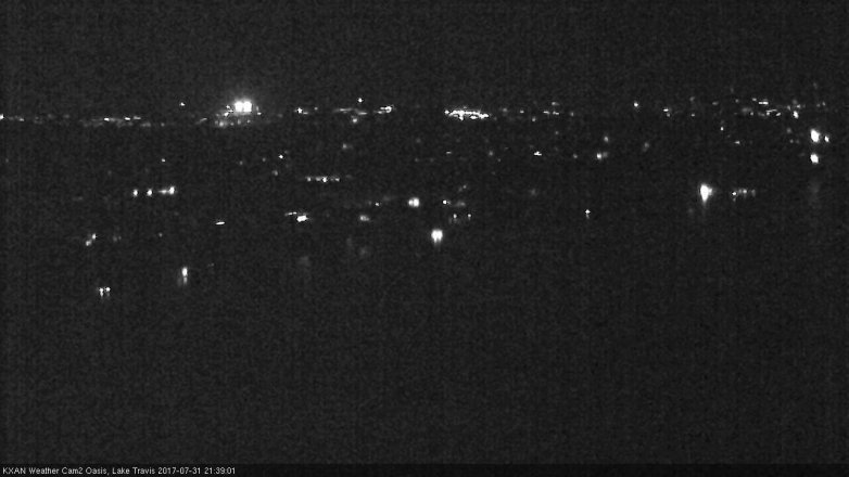 Lake Travis webcam, July 31, 2017 9:10 PM CT