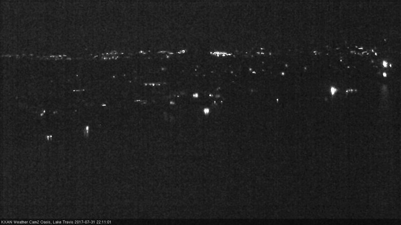 Lake Travis webcam, July 31, 2017 9:40 PM CT