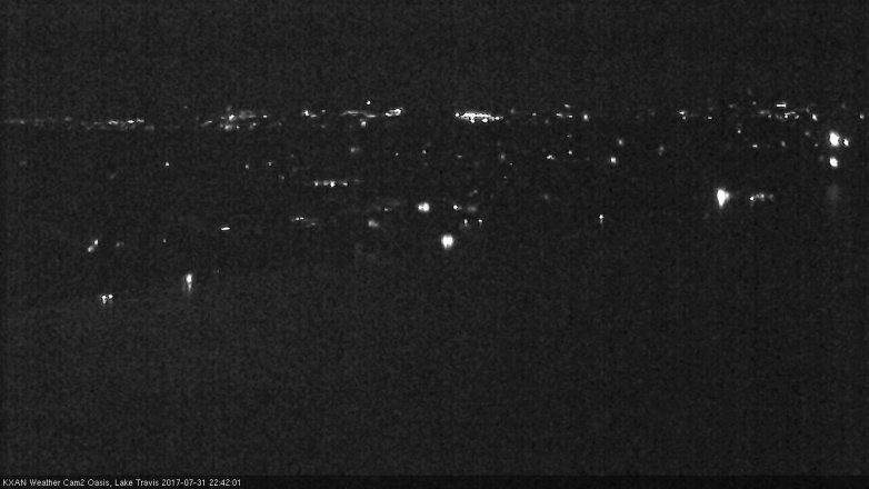 Lake Travis webcam, July 31, 2017 9:45 PM CT
