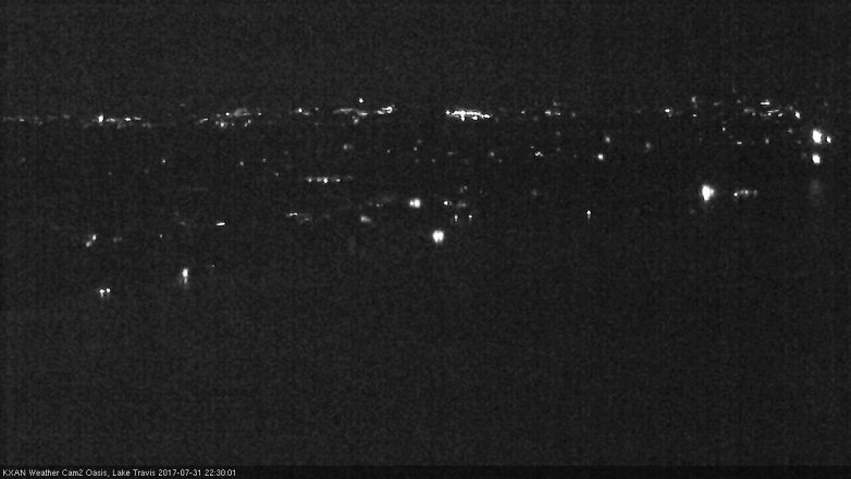Lake Travis webcam, July 31, 2017 9:55 PM CT