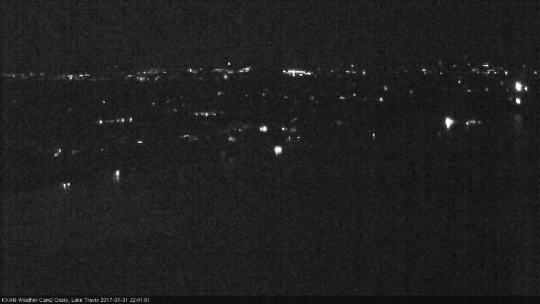 Lake Travis webcam, July 31, 2017 10:05 PM CT