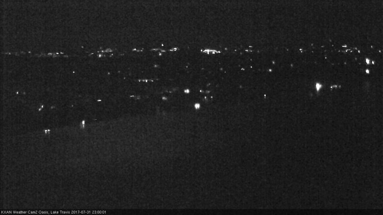 Lake Travis webcam, July 31, 2017 10:20 PM CT