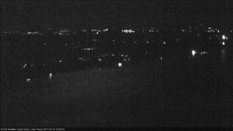 Lake Travis webcam, July 31, 2017 10:25 PM CT