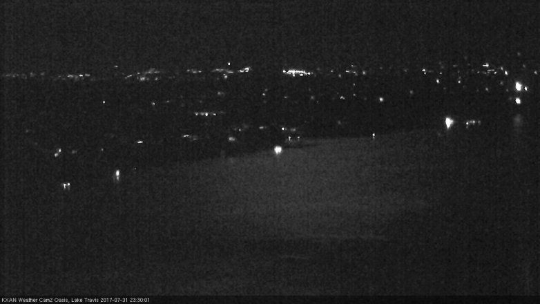 Lake Travis webcam, July 31, 2017 10:45 PM CT