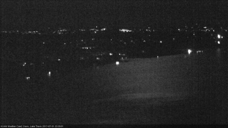 Lake Travis webcam, July 31, 2017 10:50 PM CT