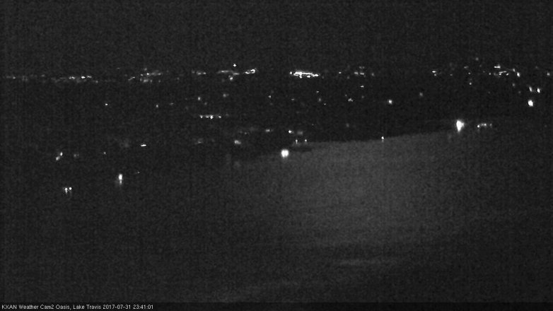 Lake Travis webcam, July 31, 2017 10:55 PM CT