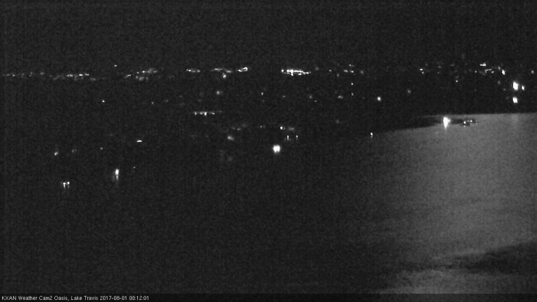 Lake Travis webcam, July 31, 2017 11:25 PM CT